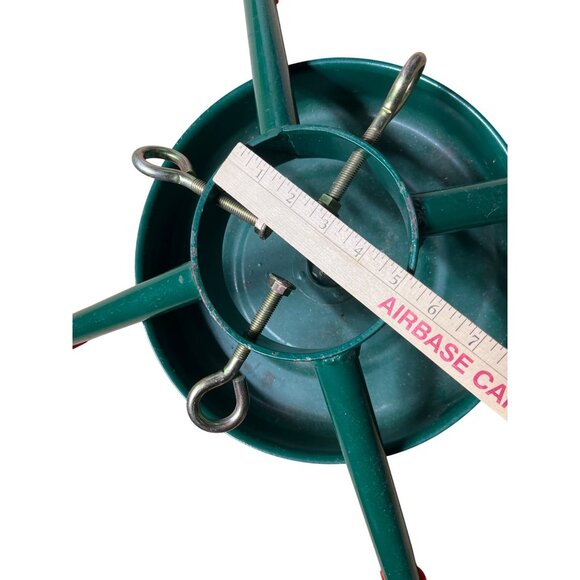 Vintage Metal Christmas Tree Stand With Red Tips & Adjustable Bolts C11 - Picture 3 of 5
